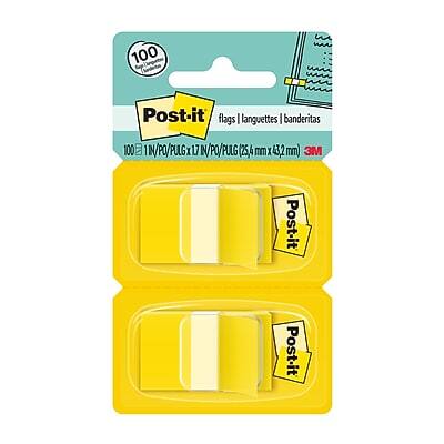 100 Post-it flags  
100 banderitas  
100 lánguettes  

1 IN / PO / PULG  
17 N / PO / PULG (25,4 mm x 43,2 mm)  

3M Post-it