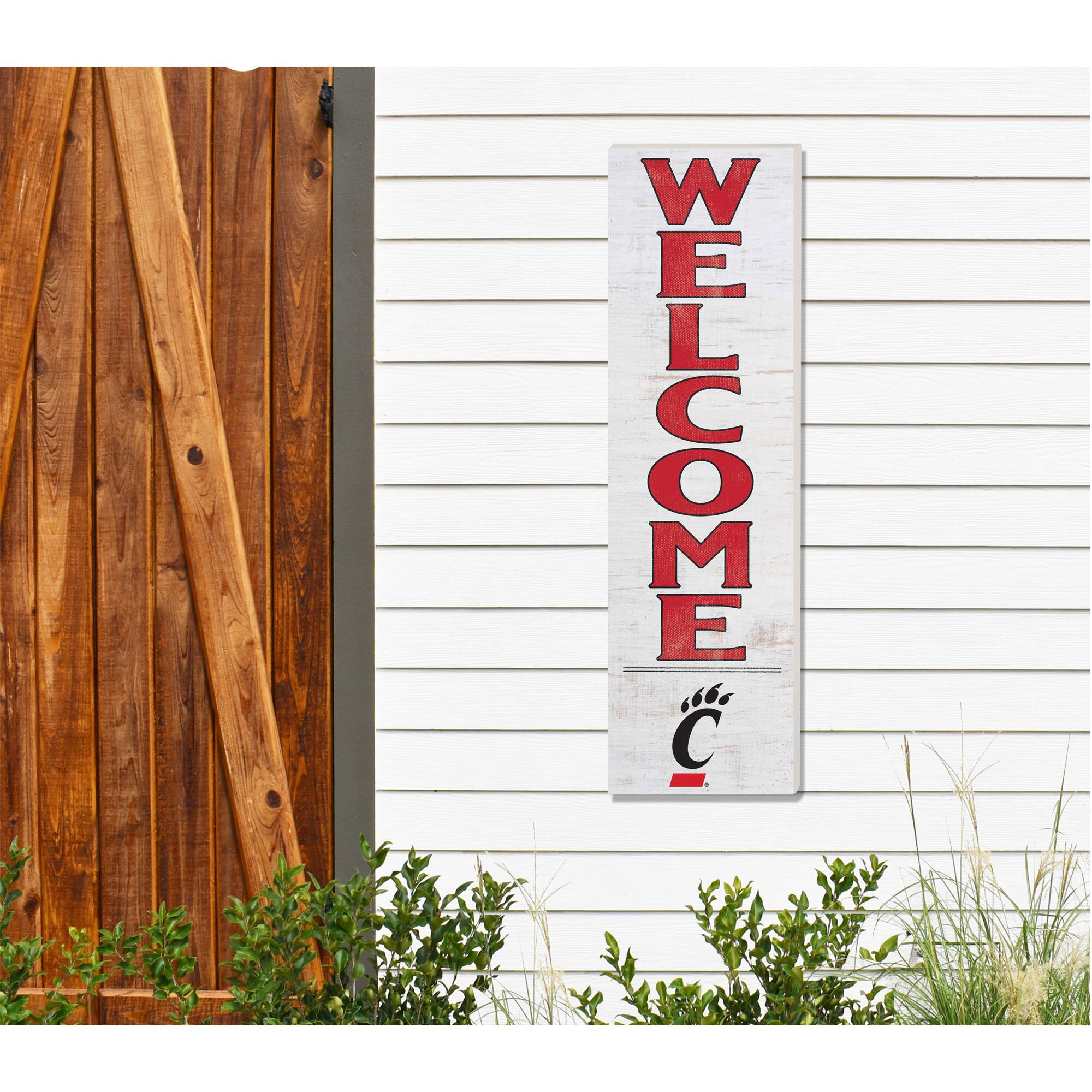 Alt View 1. Jardine - White Cincinnati Bearcats 10'' x 35'' Indoor/Outdoor Welcome Sign - White.
