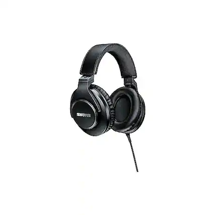 Front. Shure - Shure SRH440A Over-Ear Wired Headphones for Monitoring & Recording, Professional Studio Grade, Enhanced Frequency Respon - BLACK.
