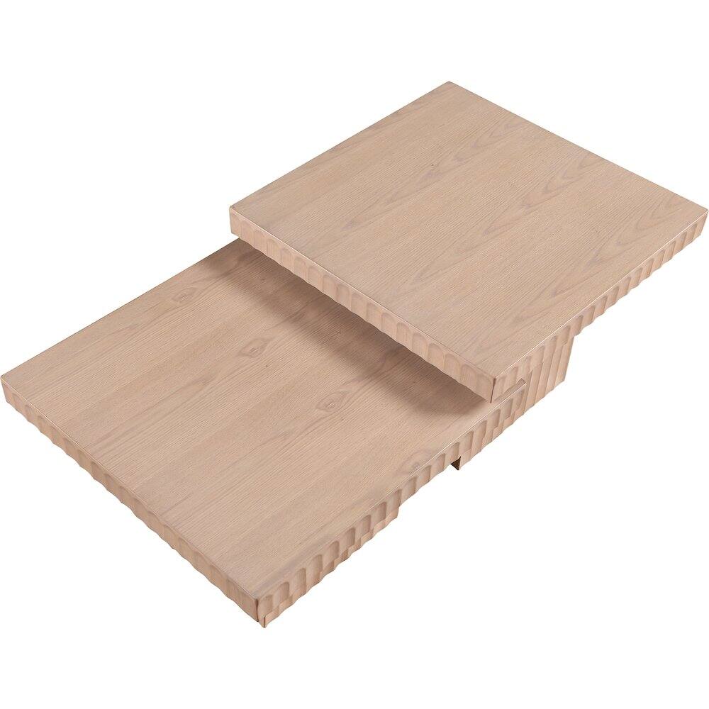 Alt View 4. Meridian Furniture - Spencer Natural Oak Veneer Coffee Table - Brown.