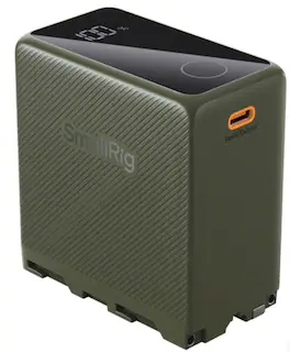 Smallrig - L-Series NP-F970 USB-C Rechargeable Camera Battery (Green) for LED Lights, Monitors, and Cameras-4577
