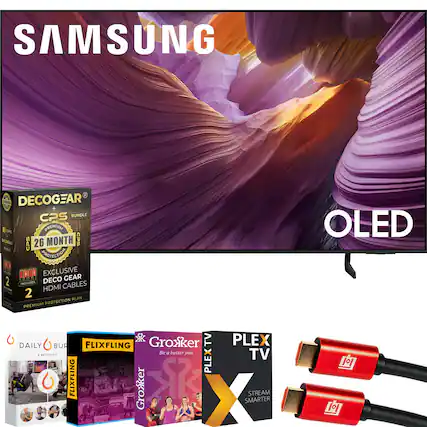 SAMSUNG
OLED
DECOCGEAR
CPS BUNDLE
26 MONTH CPS PROTECTION
EXCLUSIVE
DECOGEAR HDMI CABLES
2
DAILY BUR
A BETTER YOU
FLIXFLING
Grokker TV
Be a better you
PLEX TV
STREAM SMARTER
1