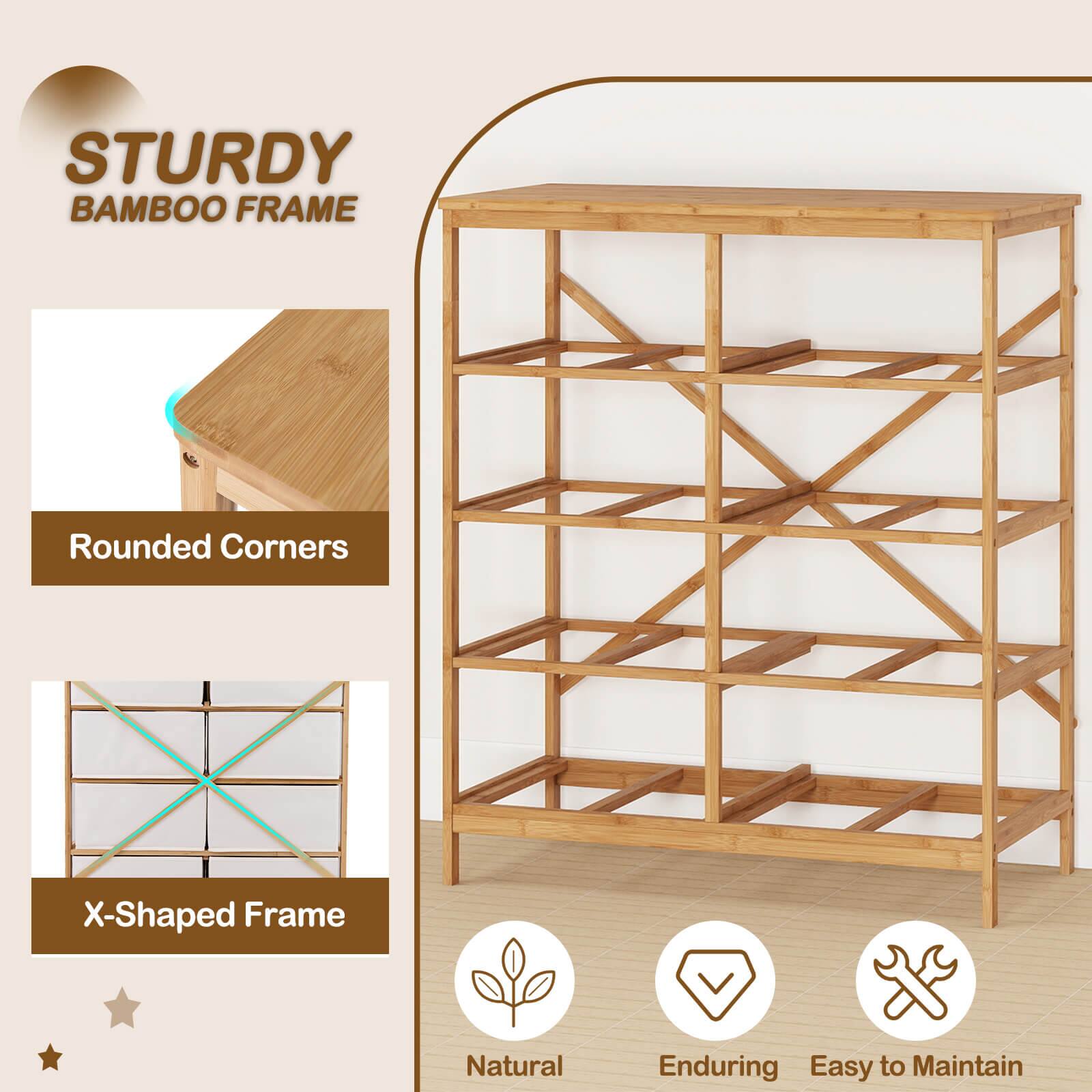 STURDY BAMBOO FRAME  
Rounded Corners  
X-Shaped Frame  
Natural  
Enduring  
Easy to Maintain