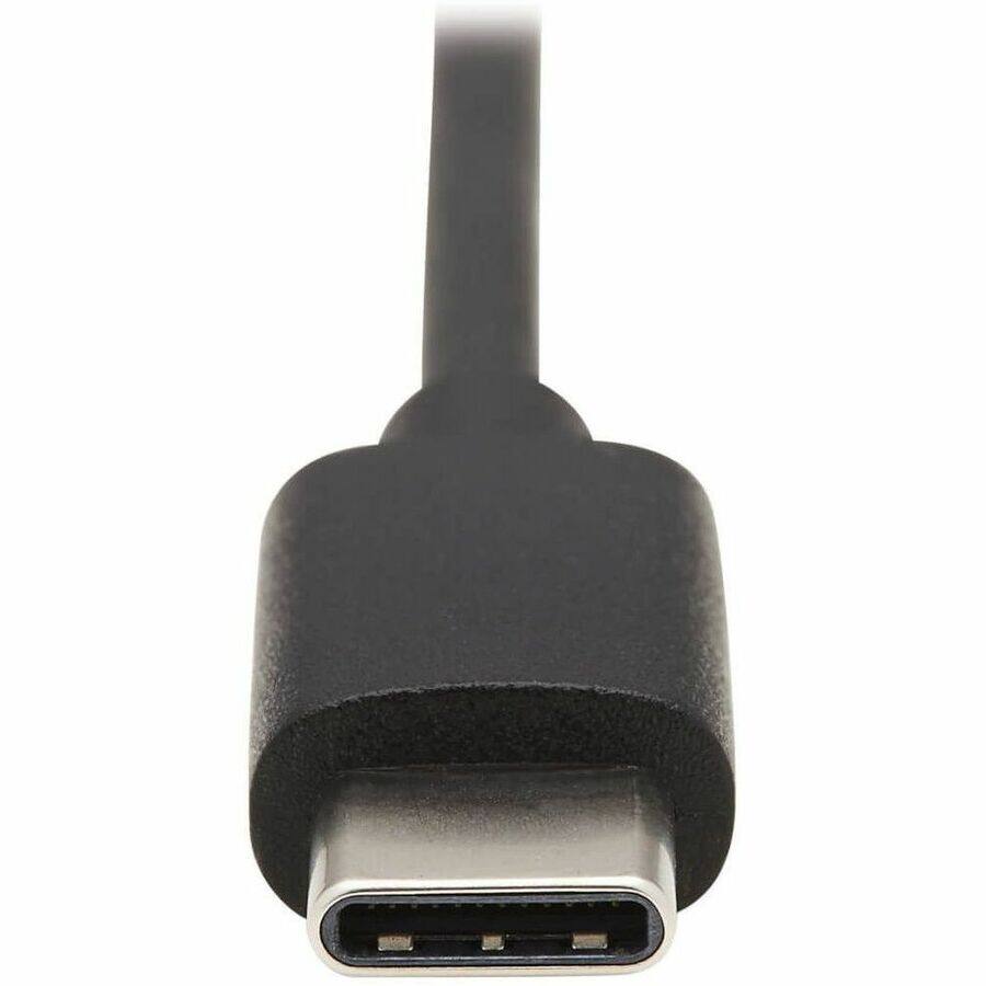 Alt View 1. Tripp Lite - Eaton Tripp Lite Series Dual-Port USB Car Charger with 30W Charging - USB-C (18W) QC 3.0, USB-A (12W), Coiled 6 ft. - Black.