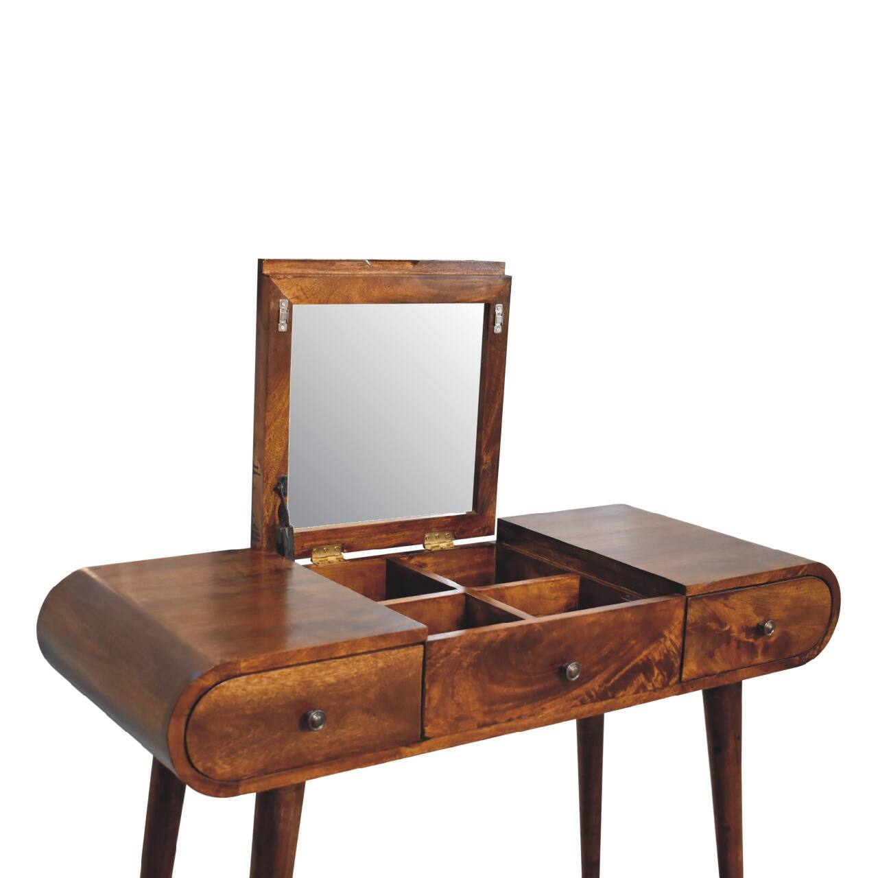 Alt View 2. Artisan Furniture - Artisan Furniture Solid Wood Chestnut Mirror Dressing Table - Brown.