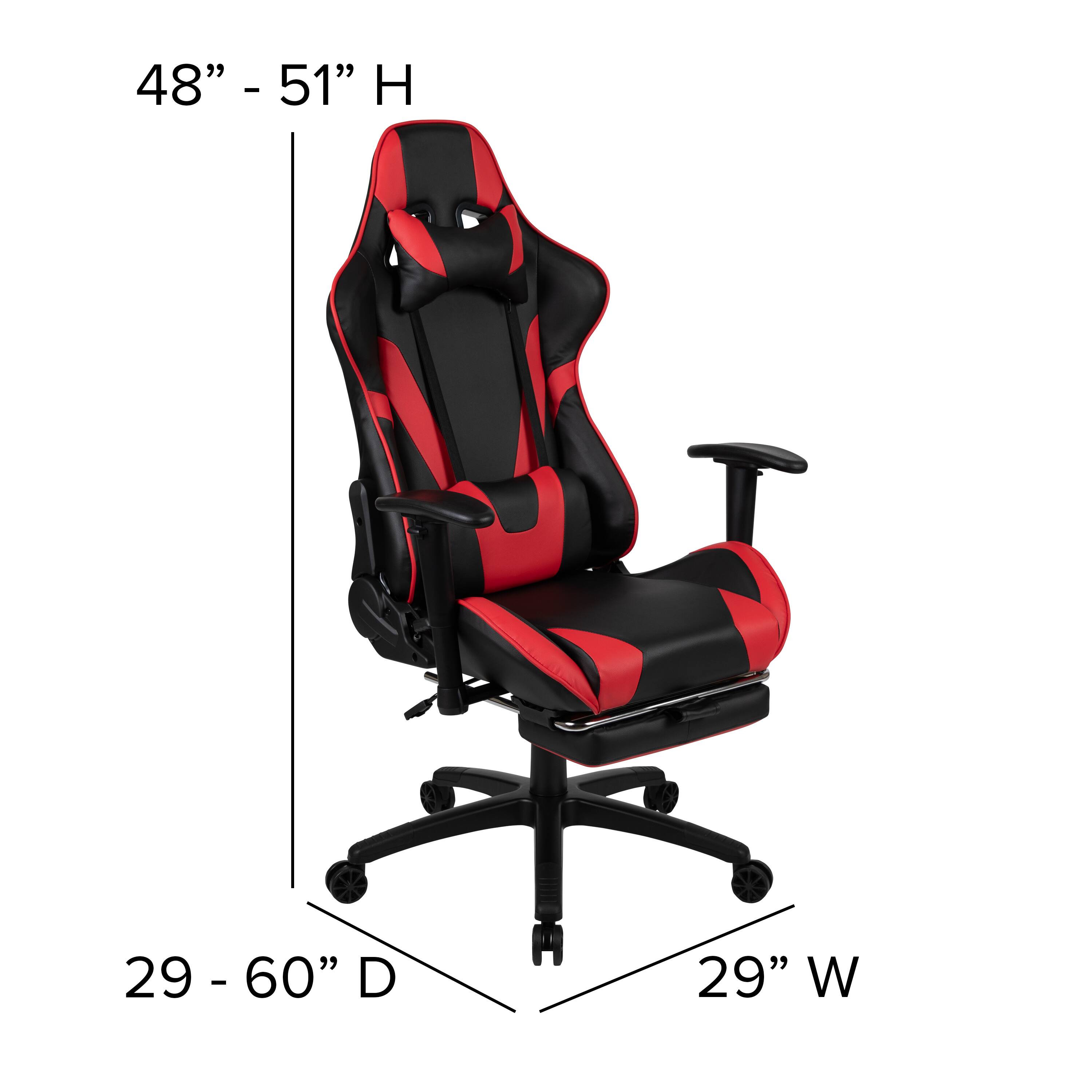 48" - 51" H  
29 - 60" D  
29" W