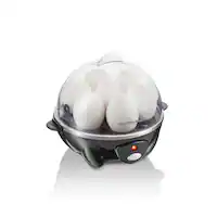 Hamilton Beach - 3-in-1 Egg Cooker with 7 Egg Capacity - Black - Front_Zoom