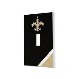 Keyscaper - New Orleans Saints Diagonal Stripe Single Toggle Light Switch Plate - Multicolor