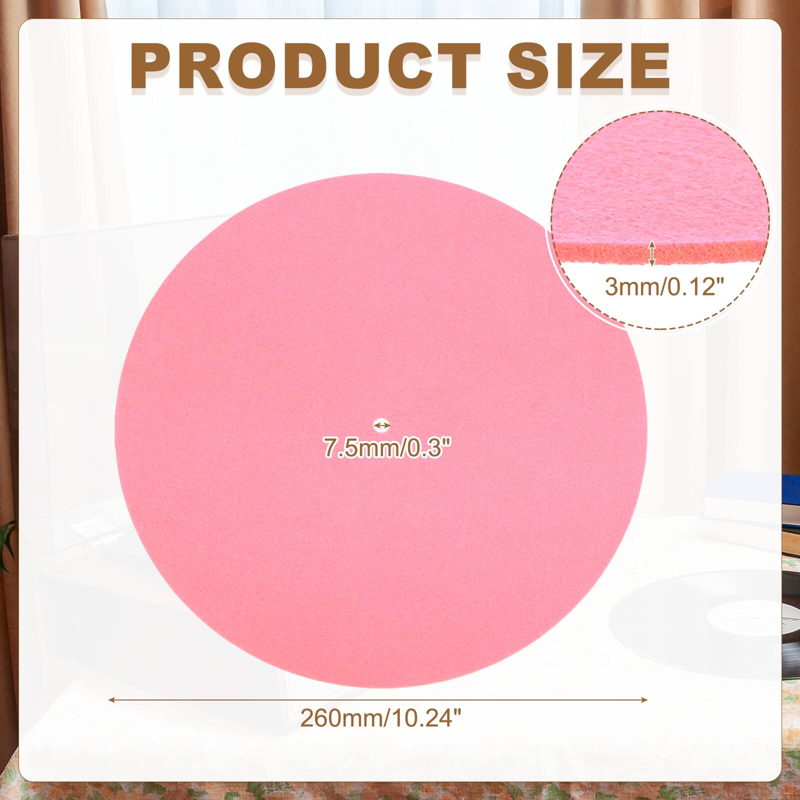 PRODUCT SIZE  
3mm/0.12"  
7.5mm/0.3"  
260mm/10.24"