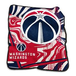 Logo Brands - Washington Wizards 50" x 60" Swirl Raschel Throw Blanket - Multicolor