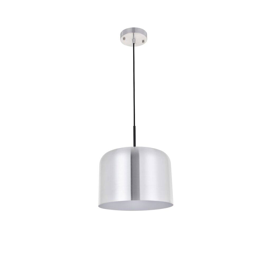 Alt View 6. Living District - Etude 1 Light Brushed Nickel Pendant - Brushed Nickel And Black.