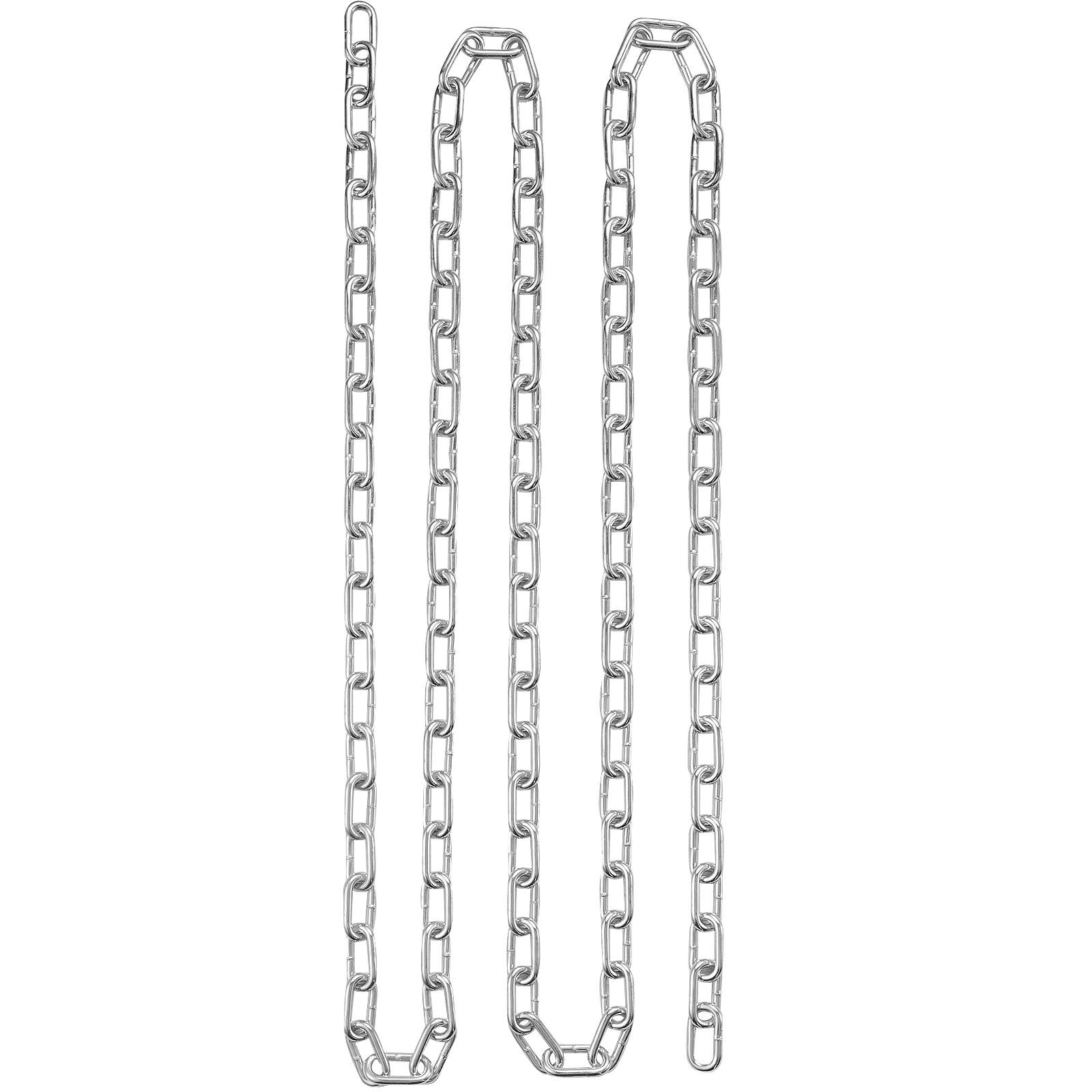 Alt View 5. VEVOR - Proof Coil Chain, 3/16" x 250', 1100 lbs Safe Working Load, Zinc Plated Proof Tested Coil Chain with Two Quick Links - Silver.