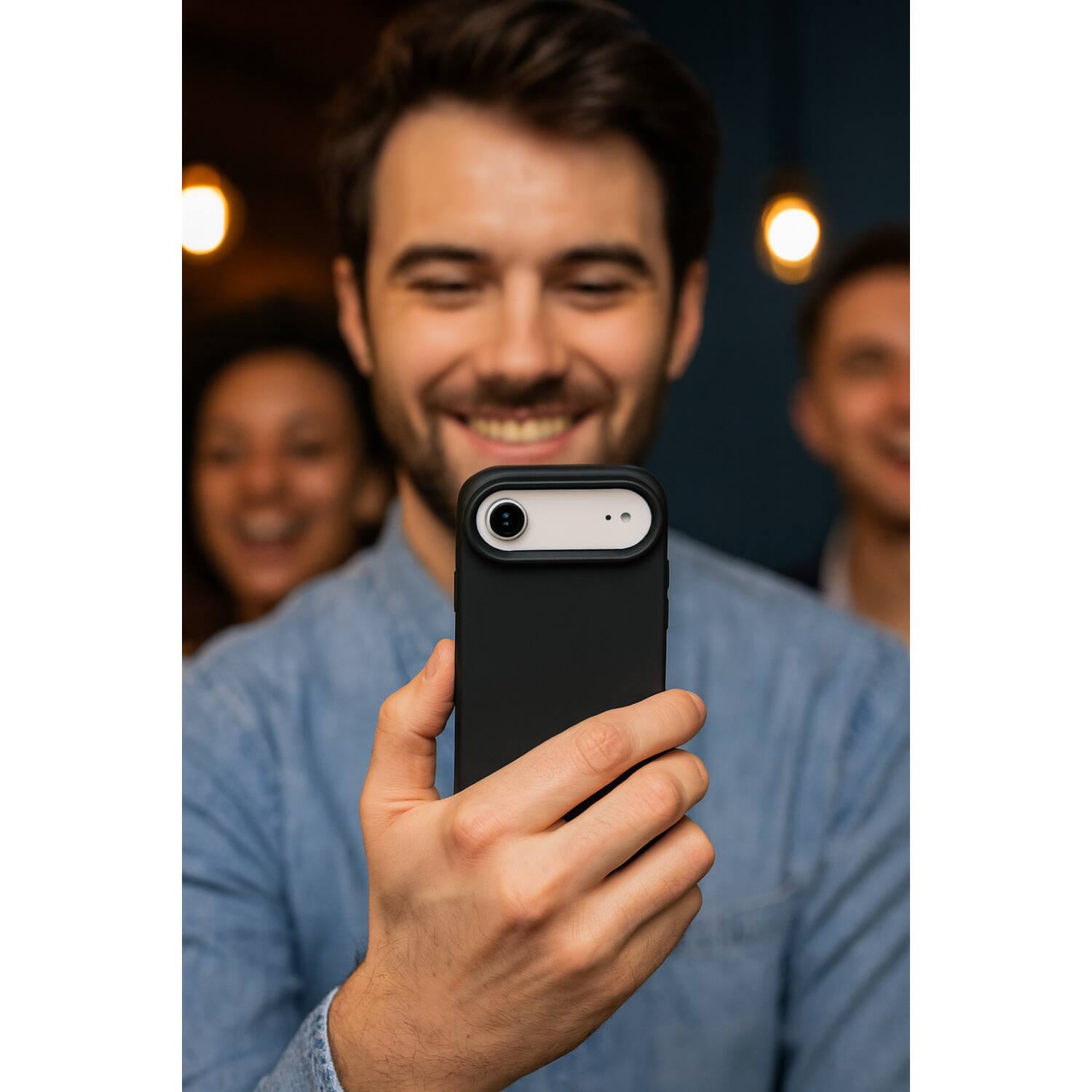 Alt View 2. SaharaCase - Apple iPhone Air Silicone Case | Compatible with Magsafe | Smooth Finish | Venture Series - Scorpion Black.