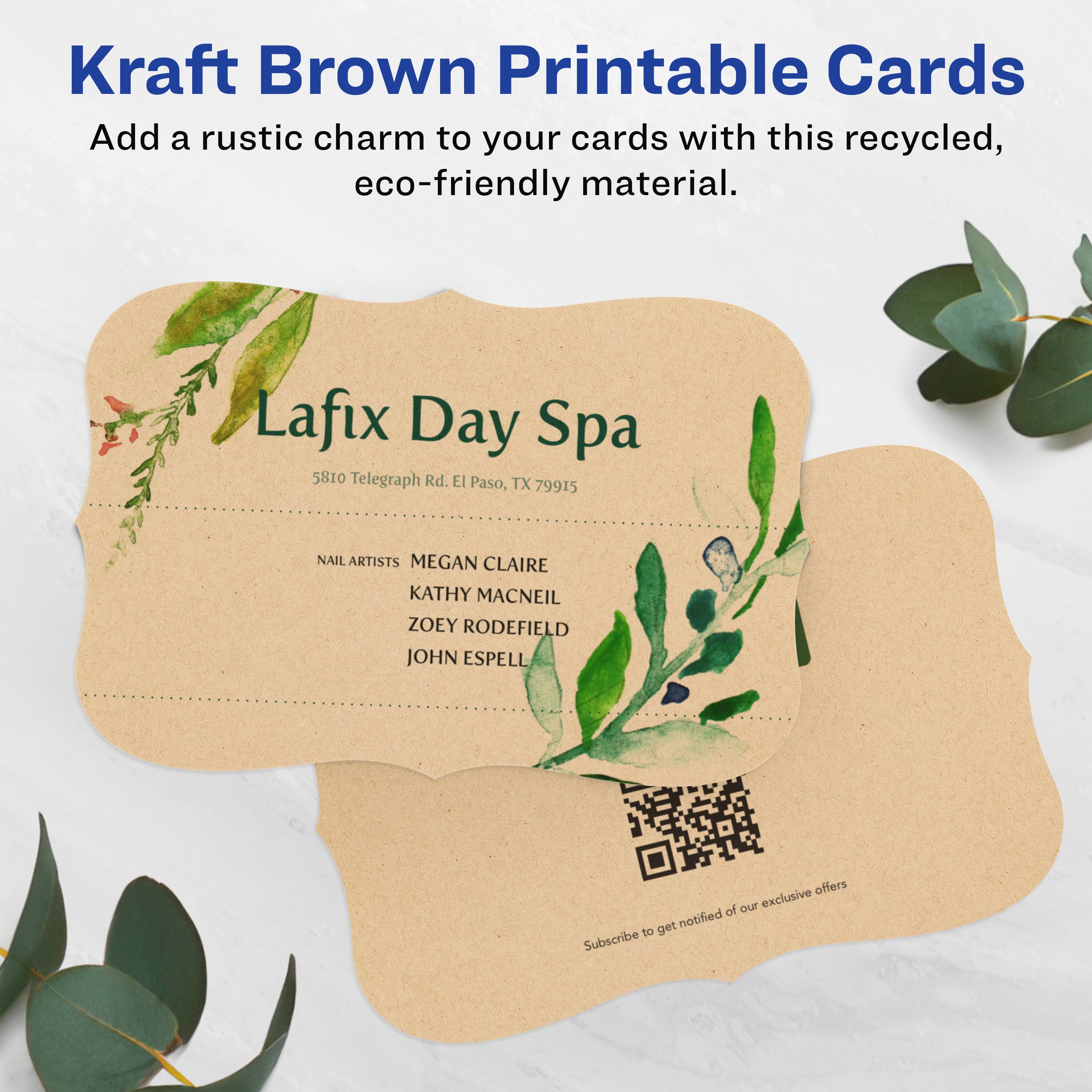 Kraft Brown Printable Cards  
Add a rustic charm to your cards with this recycled, eco-friendly material.

Lafix Day Spa  
5810 Telegraph Rd. El Paso, TX 79915

NAIL ARTISTS  
MEGAN CLAIRE  
KATHY MACNEIL  
ZOEY RODEFIELD  
JOHN ESPELL

Subscribe to get notified of our exclusive offers.