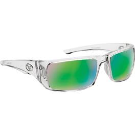 Flying Fisherman - Morocco Polarized Sunglasses - Crystal/Amber Green Mirror - Crystal/Amber-Green Mirror