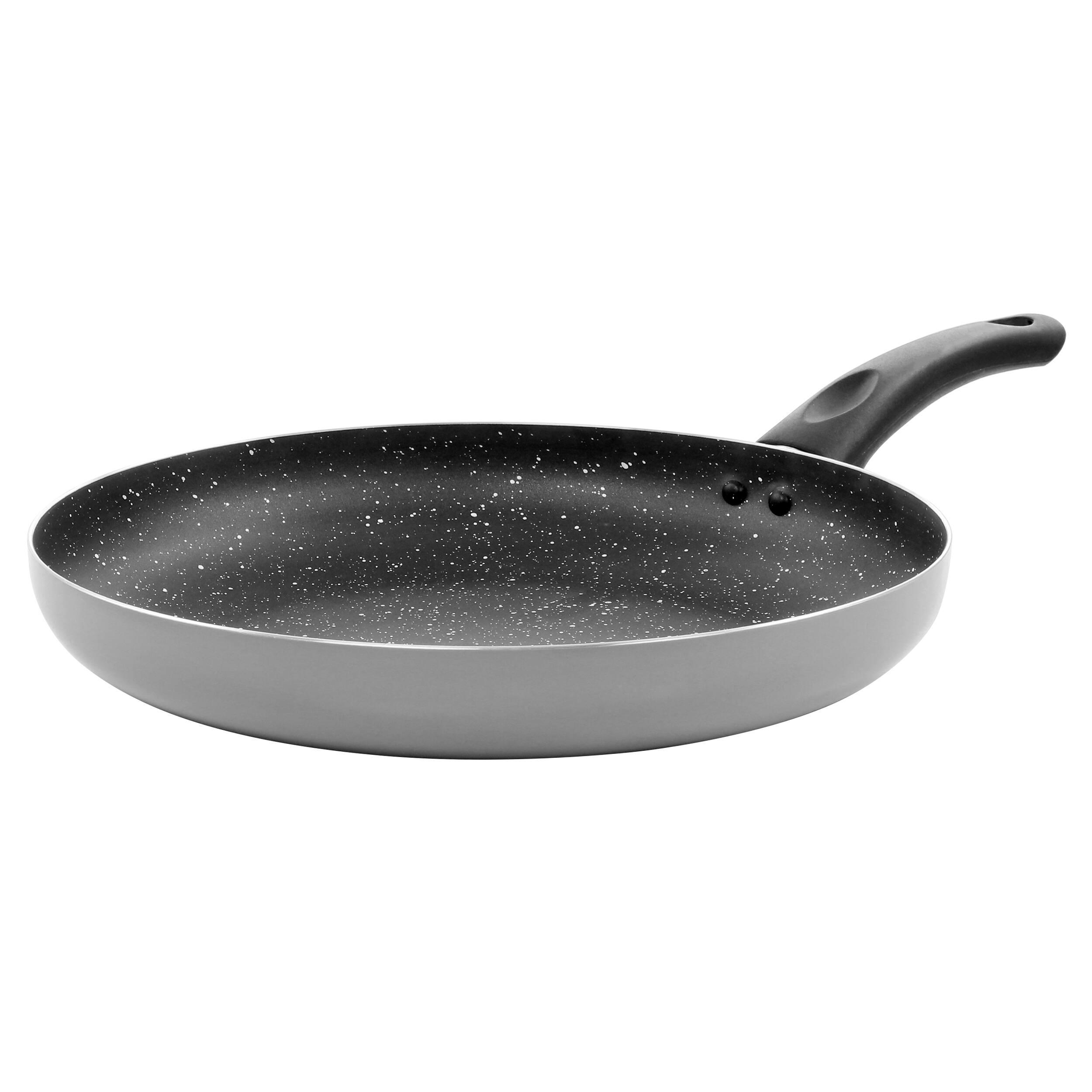 Front. Oster - Oster Luneta 12 Inch Aluminum Nonstick Frying Pan With Bakelite Handle in Grey - Gray.