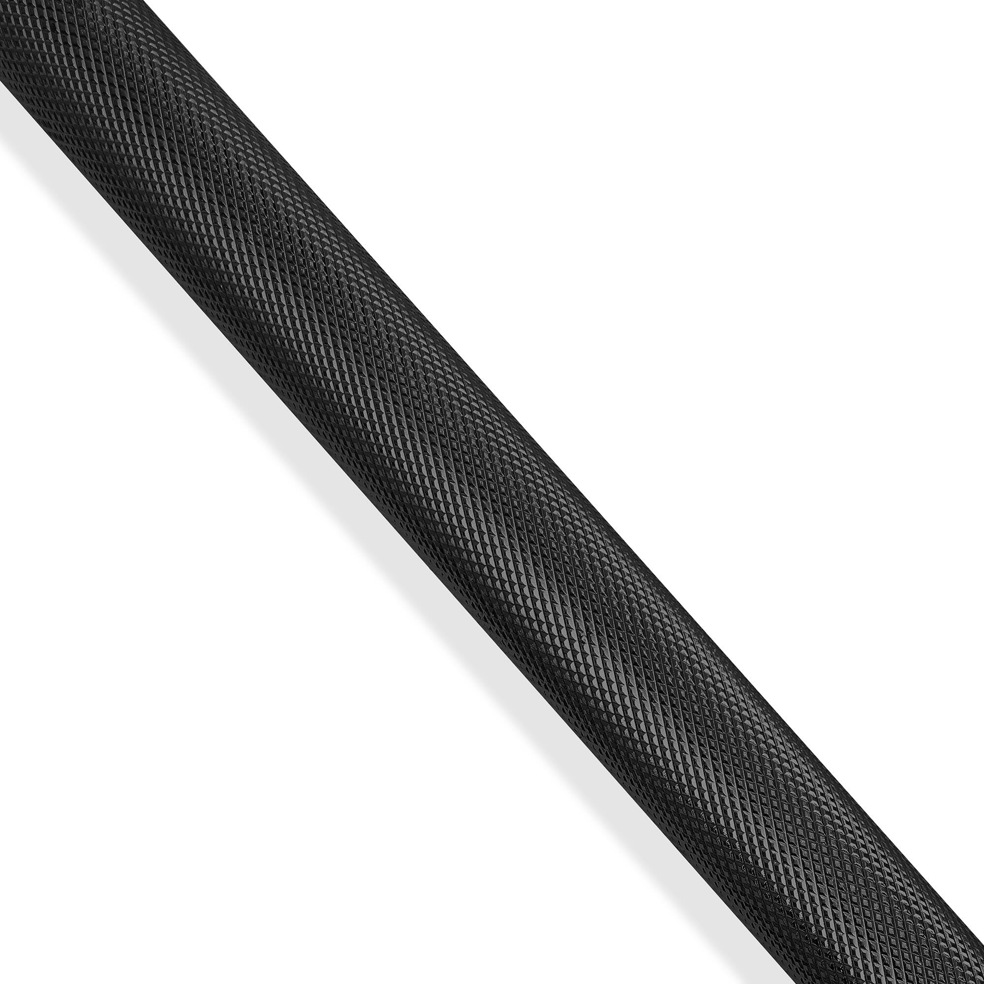 Alt View 3. Philosophy Gym - Standard Barbell, Threaded 1-in Weight Bar with Star Collars - Black.