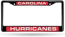 Rico Industries - Carolina Hockey Hurricane's Black Metal Laser Cut License Plate Frame - Multi