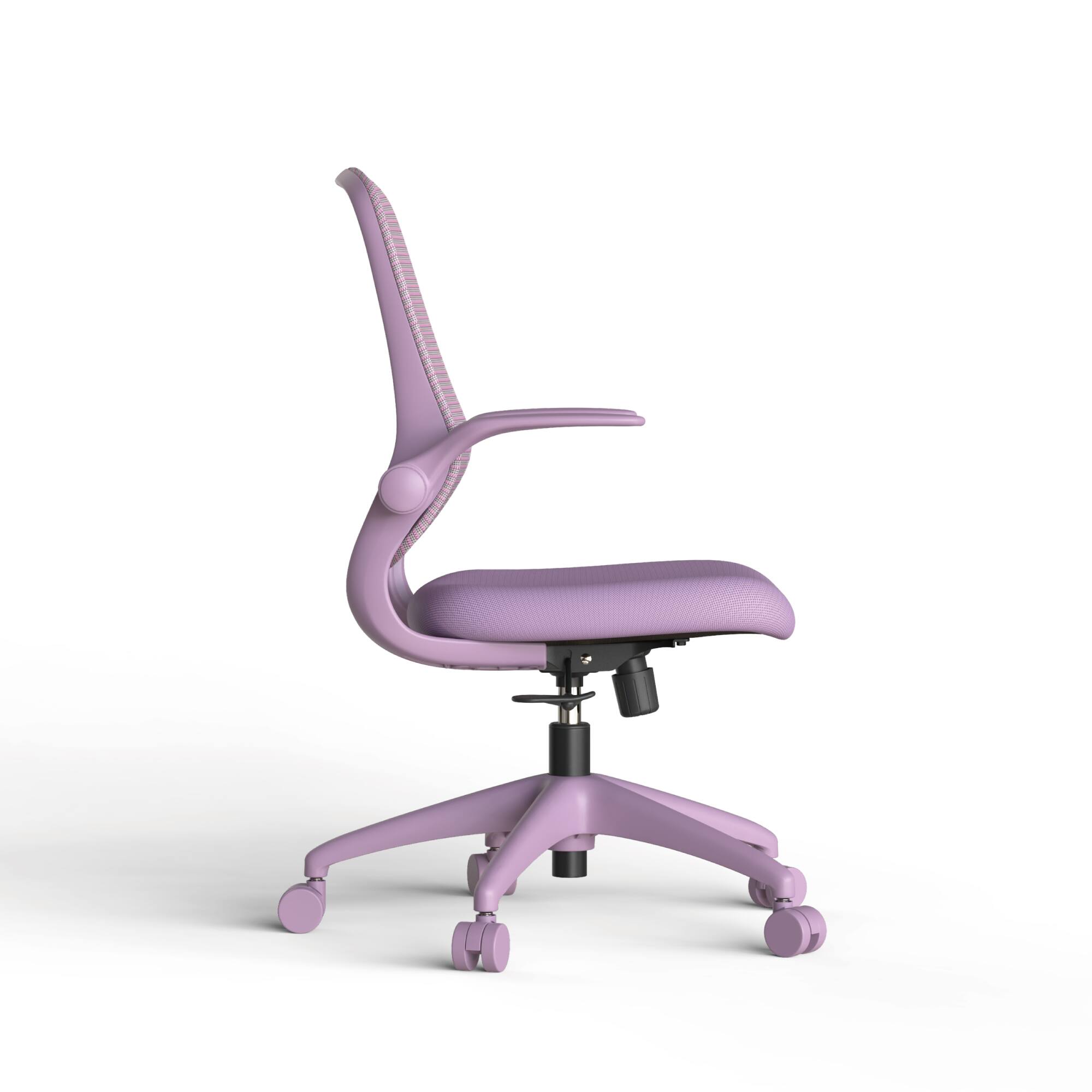 Alt View 7. Forest'nSky - Modern Ergonomic Office Chair – BIFMA Certified, 3D Flipping Arms, Fabric High-Back Executive Desk Chair,Purple - Purple.