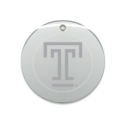 Front. Jardine - Temple Owls 3'' Glass Round Ornament - Multicolor.