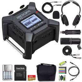 Zoom - F3 Professional Field Recorder with Headphones and More Bundle - Gray