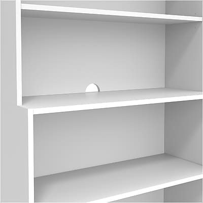 Alt View 2. Union & Scale - Essentials 5 Shelf 72"H Laminate Bookcase - White.