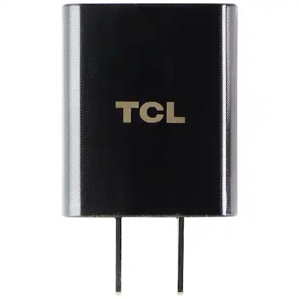 Front. TCL - Travel Charger USB-A Wall Adapter UC13US 5V 2A - Black - Black.