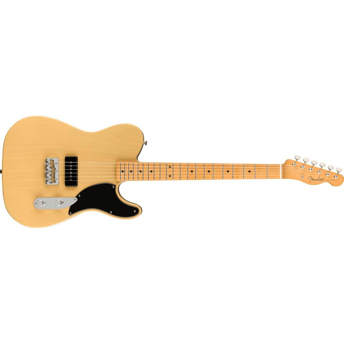 Alt View 1. Fender - Fender Noventa Telecaster Electric Guitar, Maple Fingerboard, Vintage Blonde.