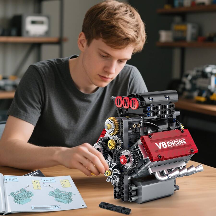 Engine Build Set EZTW1 V8 Engine Building Set Kit That Run Build Your Own Stem Mini With ...