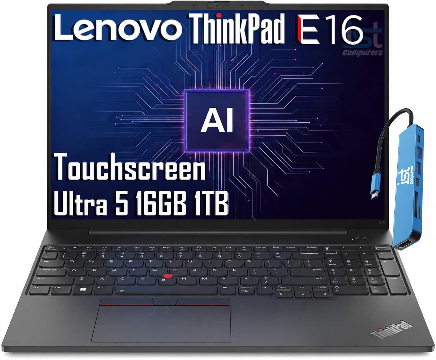 Lenovo - ThinkPad E16 Gen 2 16\" Touch-Screen Laptop - Core Ultra 5 - 16GB RAM - 1TB SSD - Thunderbolt - Win11Pro - Black