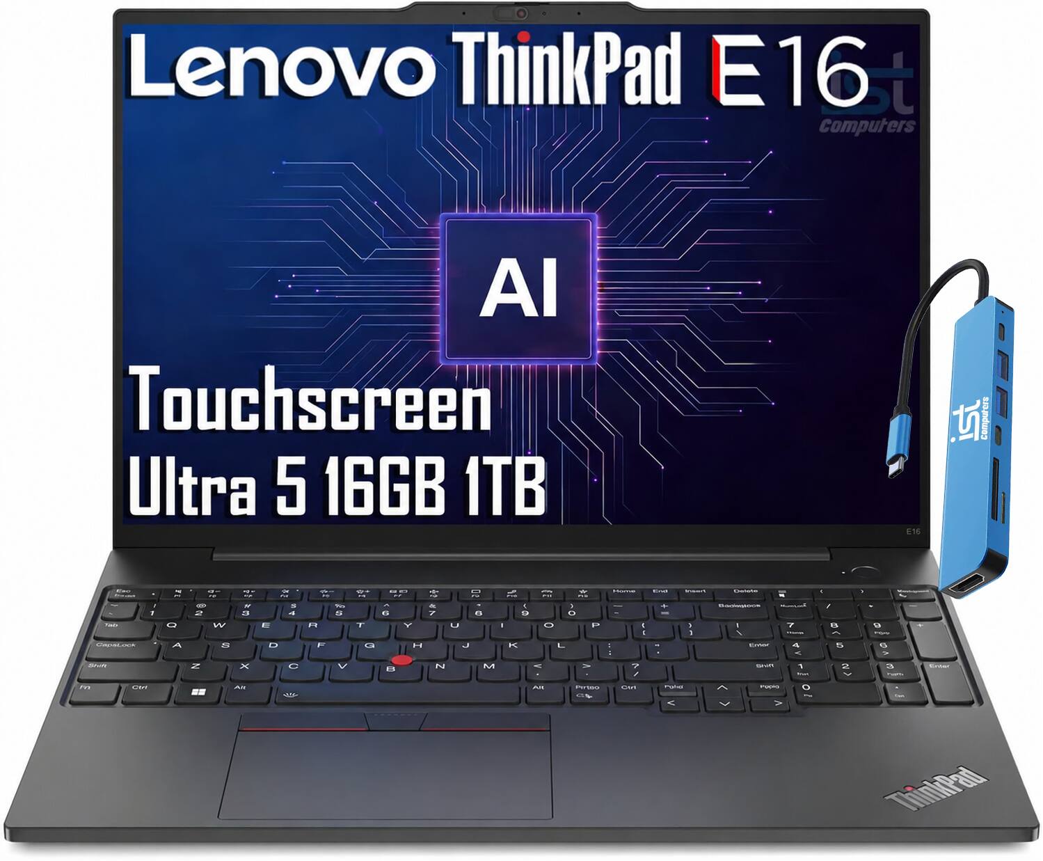 Lenovo ThinkPad E16st Computers  
AI Touchscreen Ultra 5 16GB 1TB