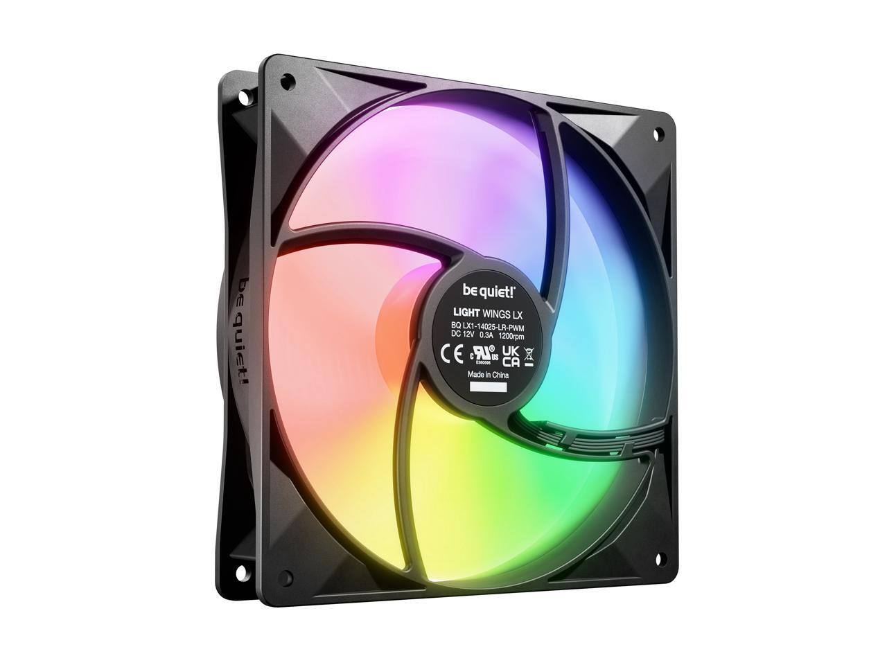 be quiet!  
LIGHT WINGS LX  
BQ LX1-14025-LR-PWM  
DC 12V 0.3A 1200rpm  
CE  
Made in China