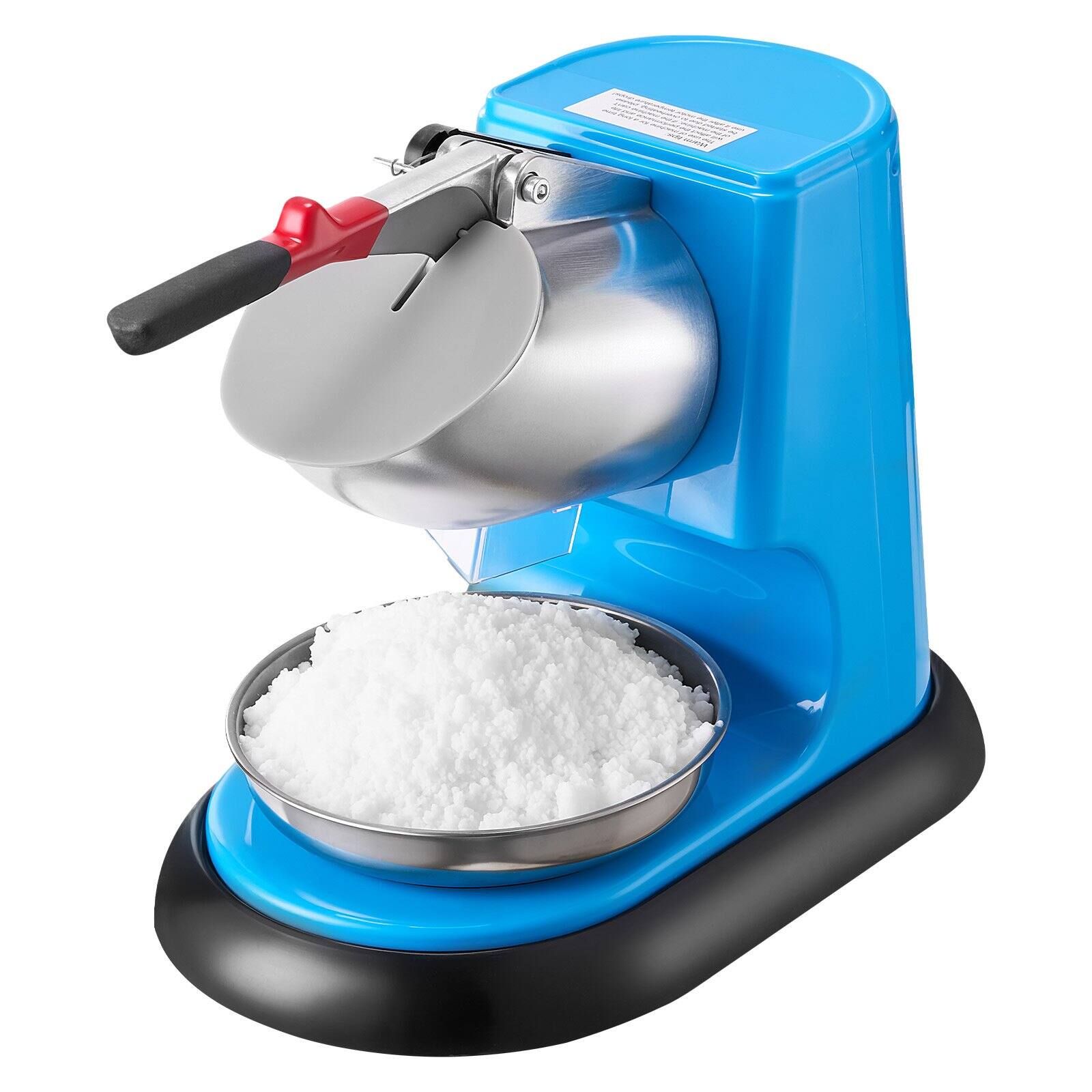 Alt View 10. Glintex - Commercial Ice Crusher 220 lbs/hr, 300W 4-Blade Electric Snow Cone Maker with Bowl & Cover for Home & Business - Blue.