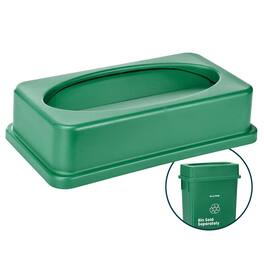 Alpine Industries - 23 Gallon Drop Shot Swing Trash Can Lid - Green