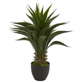 BreeBe - 28" Agave Artificial Plant - Green