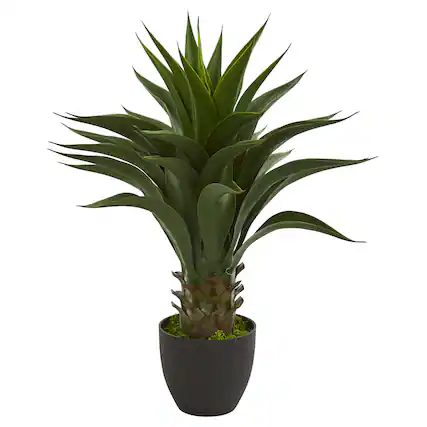 Front. BreeBe - 28" Agave Artificial Plant - Green.