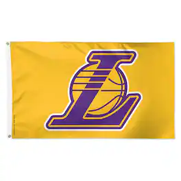 WinCraft - Los Angeles Lakers 3' x 5' Single-Sided Deluxe Secondary Team Logo Flag - Multicolor