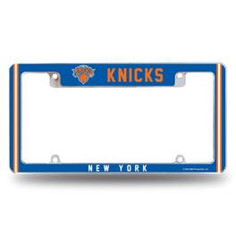 Rico Industries - New York Knicks Chrome Metal License Plate Frame with Full Frame Team Color Graphics - Multi