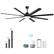 Front. Sofucor - 84 Inch Industrial Windmill Ceiling Fan W/Light Smart Life APP Remote Control Timer For Alexa Google - Black.