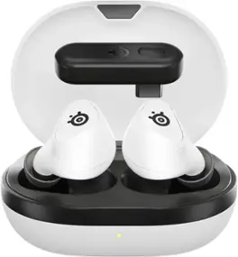SteelSeries - Arctis GameBuds True Wireless Noise Cancelling Gaming Earbuds for PS5, PS4, PC, Switch - White