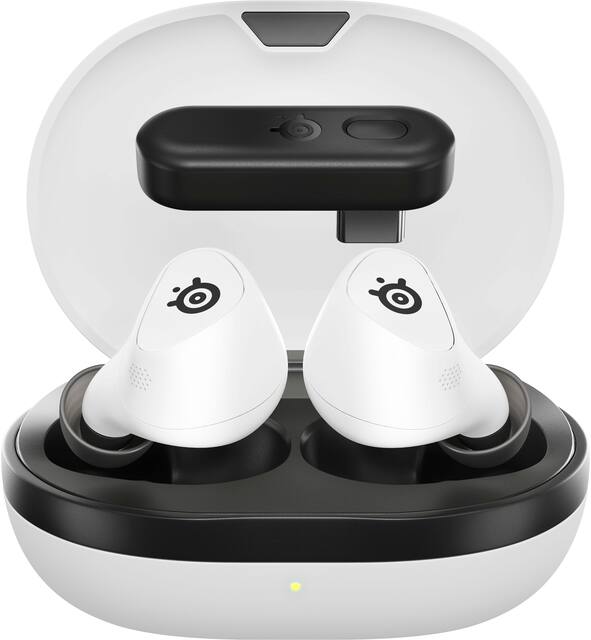 SteelSeries - Arctis GameBuds True Wireless In-Ear Gaming Earbuds with 2.4GHz/Bluetooth for PS5/PS4, PC, Switch and Switch 2 - White