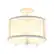 Angle. Lalia Home - 3 Light Semi-flushmount Glass and Metallic Accented - White.