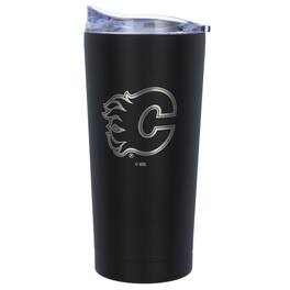 Logo Brands - Calgary Flames 20oz. Black Powder Coat Tumbler - Multicolor