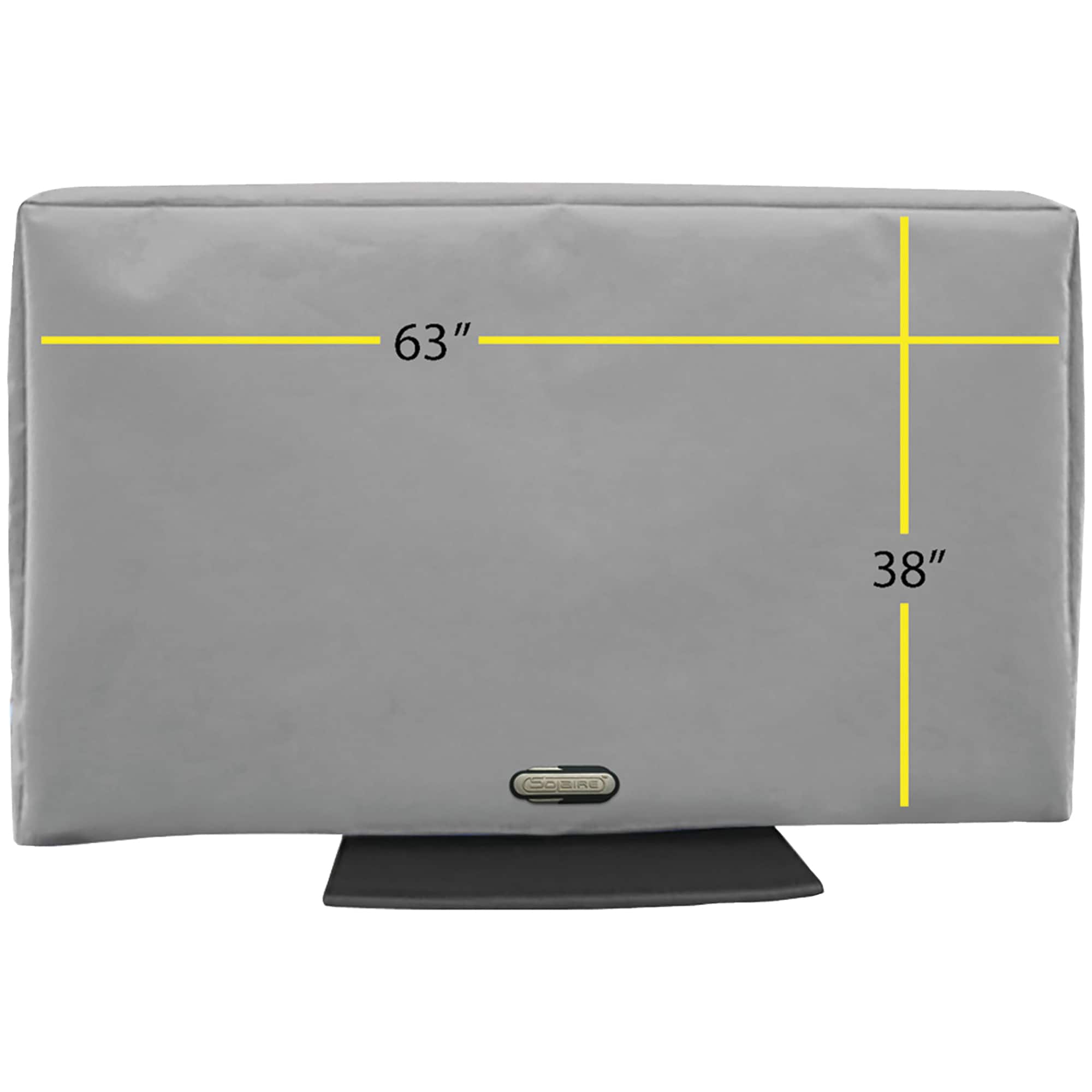 Solaire - Outdoor TV Cover for Most Flat-Screen TVs Up to 70" - Neutral Gray - Front_Zoom