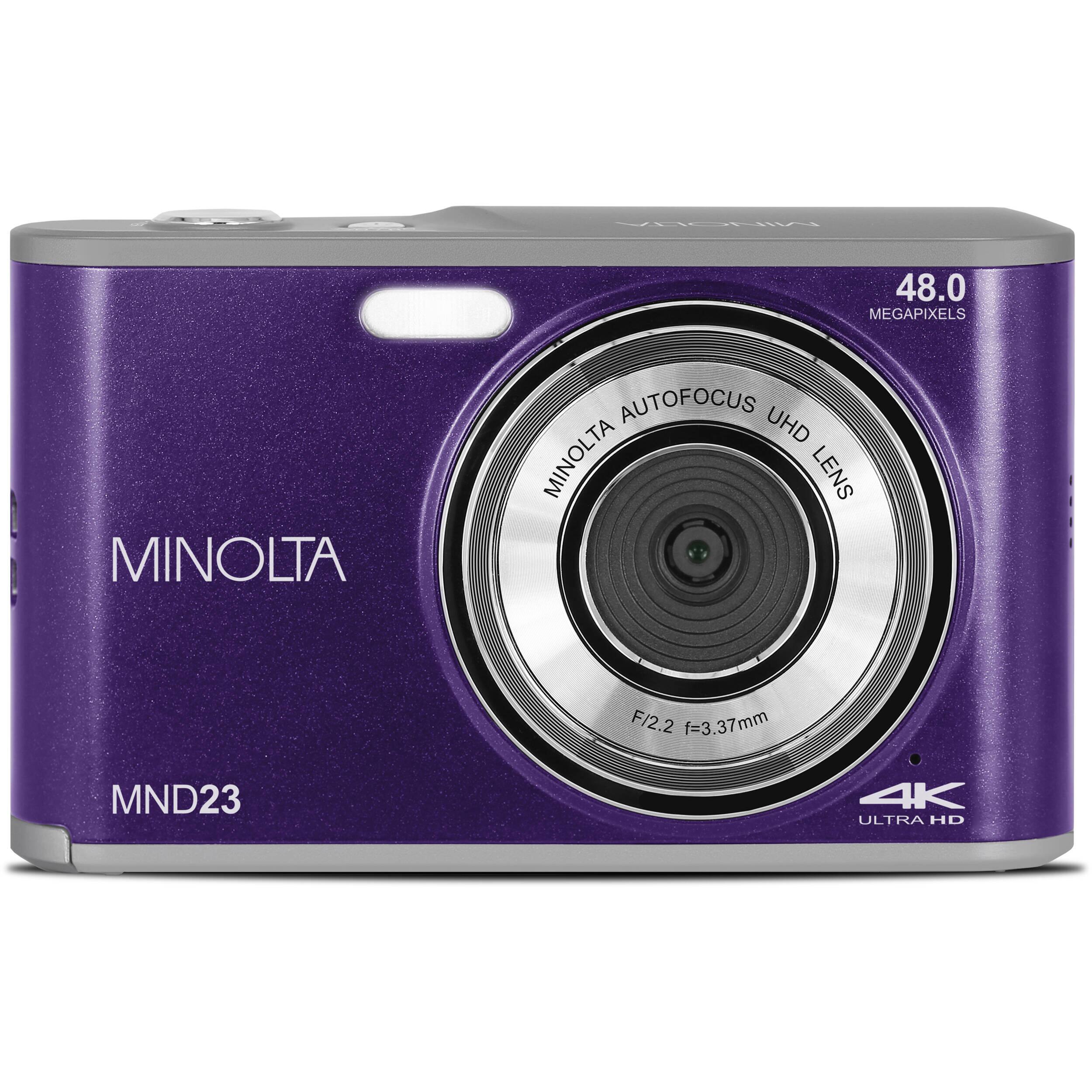 48.0 MEGAPIXELS MINOLTA AUTOFOCUS UHD MINOLTA LENS F/2.2 f=3.37mm 4K ULTRA HD