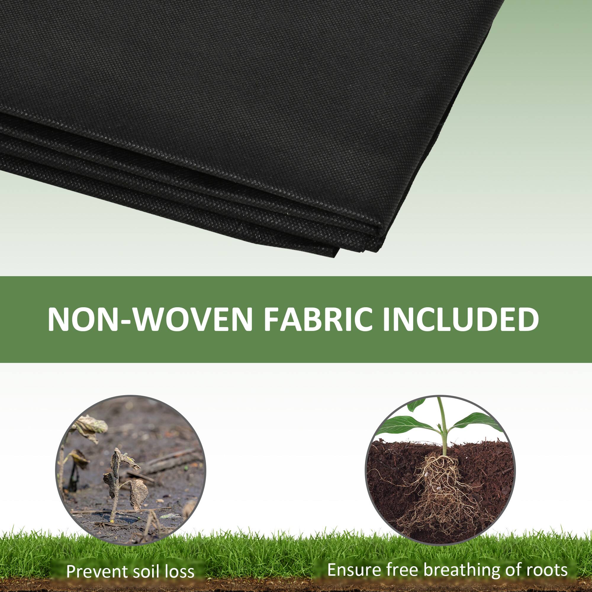 NON-WOVEN FABRIC INCLUDED

Prevent soil loss
Ensure free breathing of roots