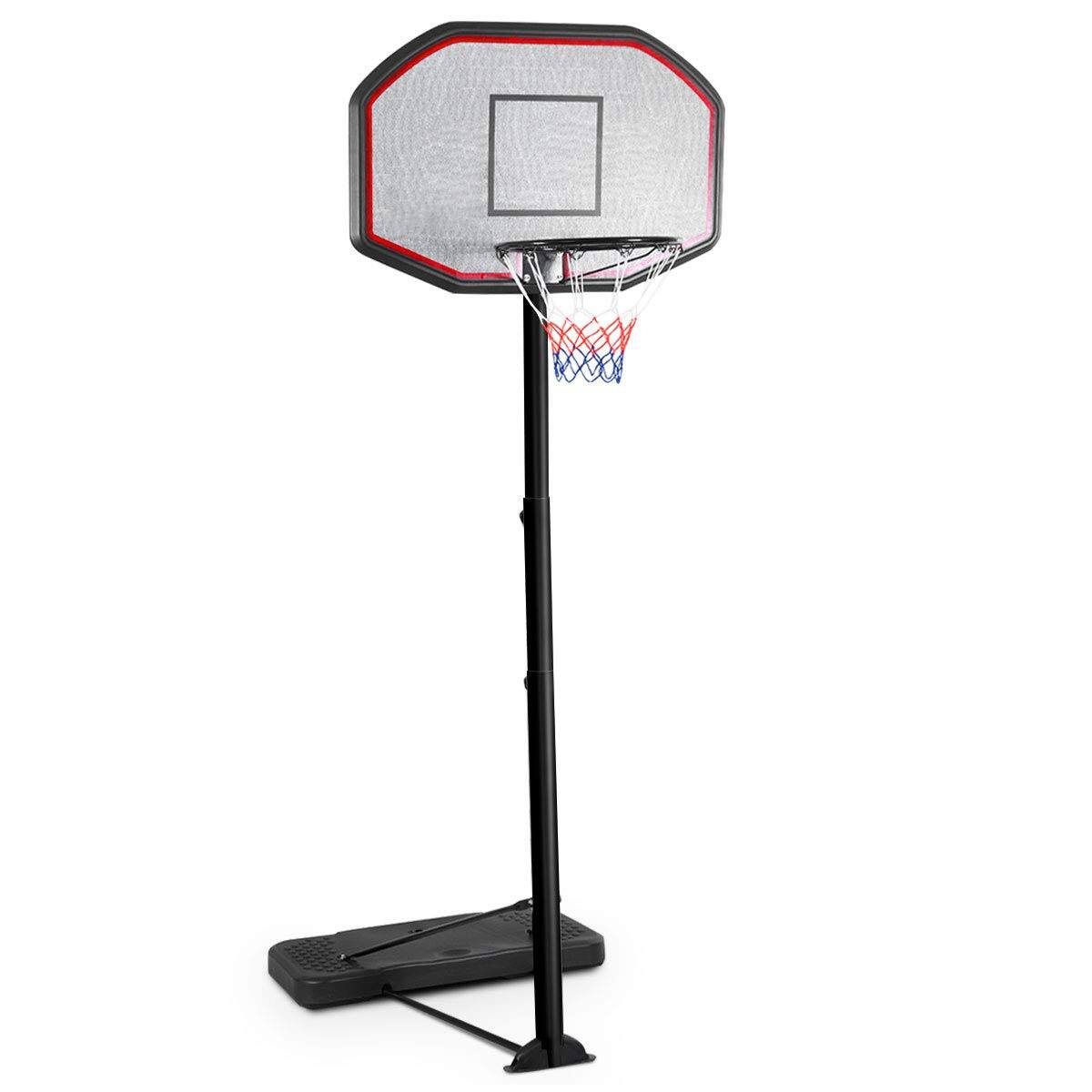 Alt View 7. Ecooso - Height Adjustable Basketball Hoop for Indoor and Outdoor Play, 43" Backboard - Black.