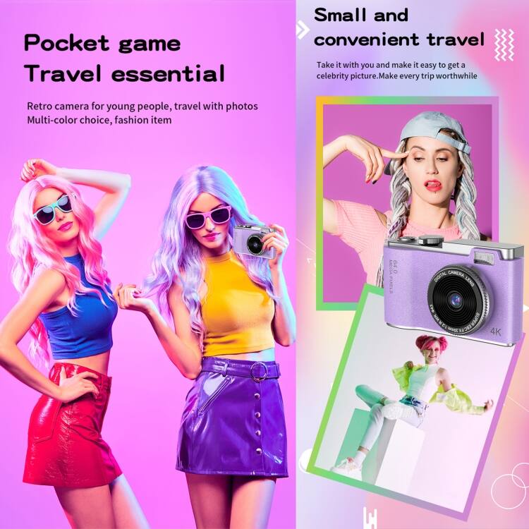 Pocket game  
Travel essential  

Retro camera for young people, travel with photos  
Multi-color choice, fashion item  

Small and convenient travel  

Take it with you and make it easy to get a celebrity picture. Make every trip worthwhile