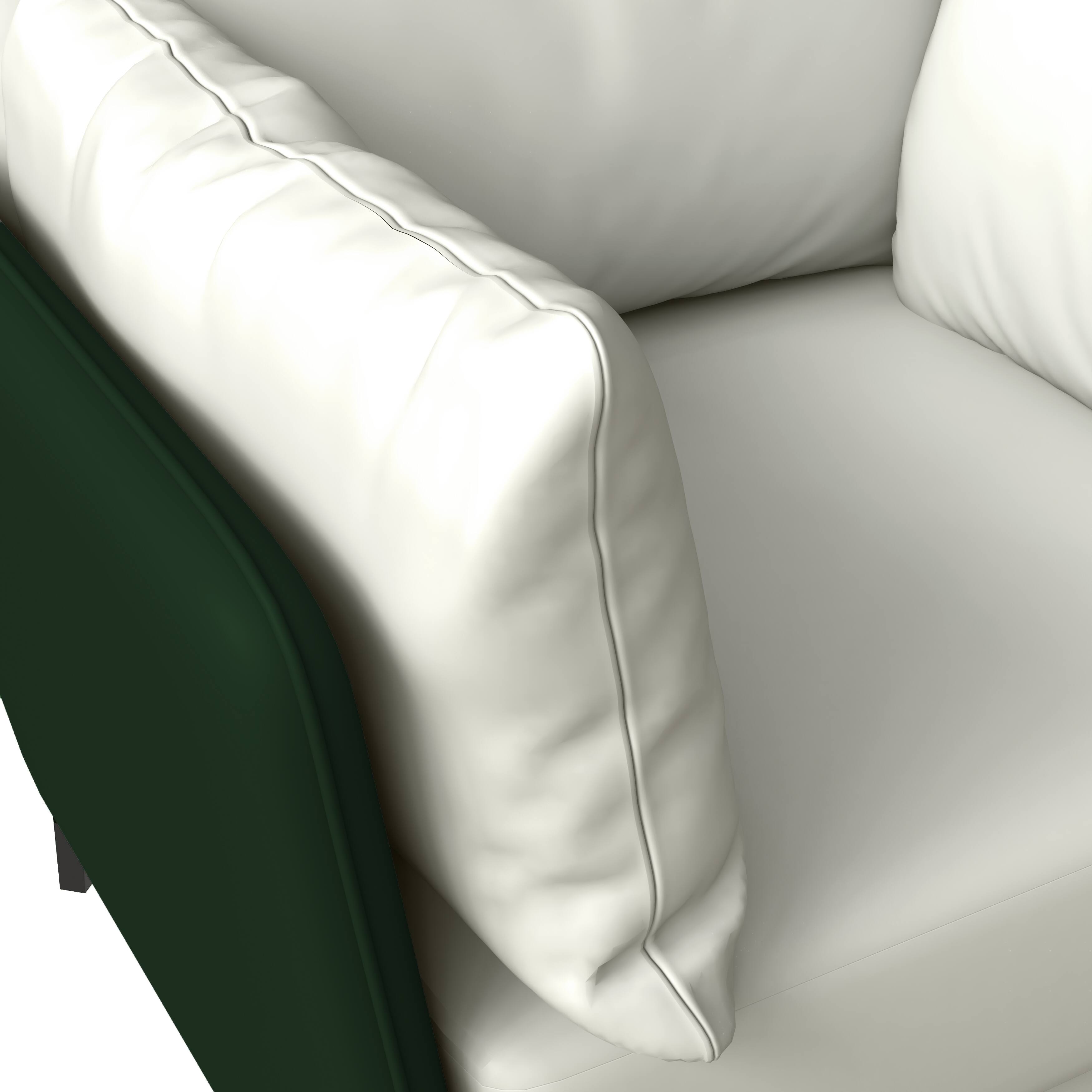 Alt View 6. LeisureMod - Luxify Modern Vegan Leather Accent Chair - Metal Legs Single Seater Armchair - 350 lb Capacity - Green.
