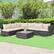 Alt View 3. Costway - 7PCS Patio Rattan Furniture Set Sectional Sofa Cushioned Garden - Mix Gray,Brown.